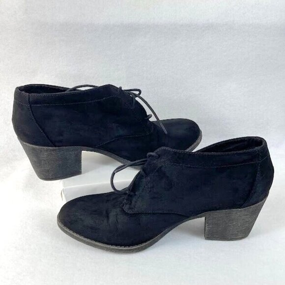 Rocket Dog Ankle Booties Women's Size 10 Black Faux Suede - Picture 3 of 9